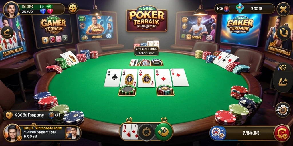 Screenshot gameplay poker di 6CF menunjukkan keseruan dan interaksi antar pemain.