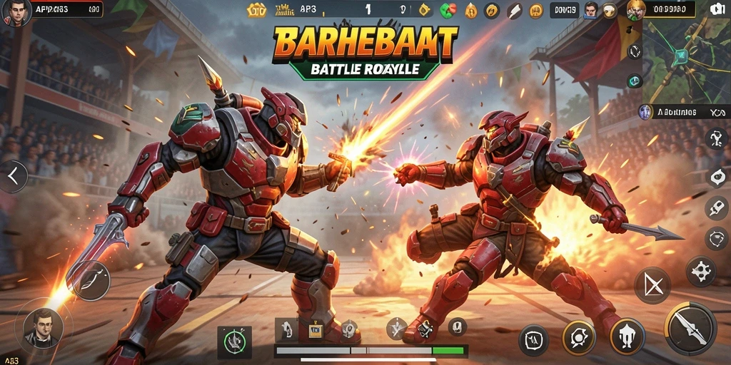Tampak seru! Pemain bertarung di arena Battle Royale.