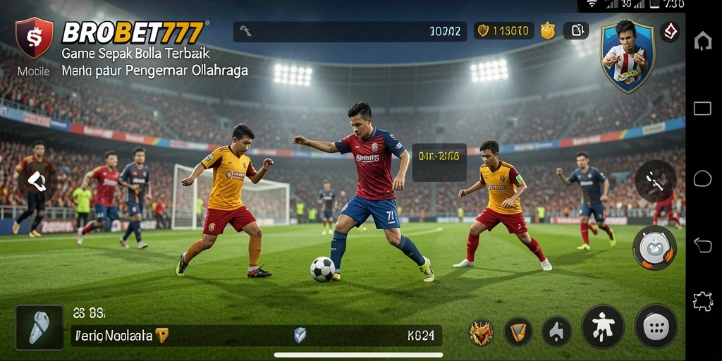 Gameplay BROBET77 yang mendebarkan dalam pertandingan sepak bola.