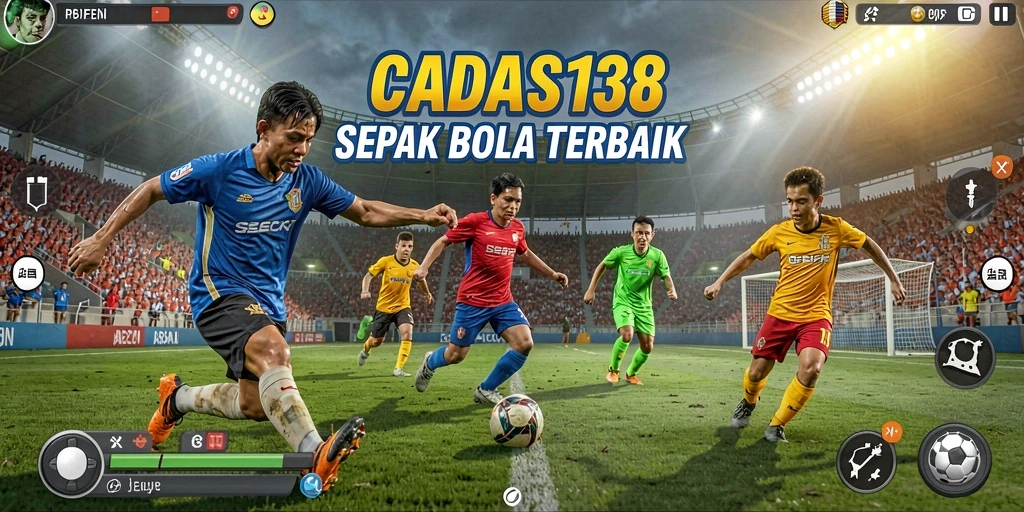 Tampilan menarik dari gameplay CADAS138 dengan aksi sepak bola yang seru.