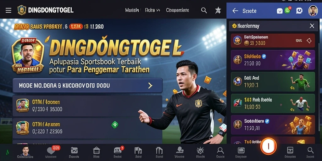 Tampilan utama DINGDONGTOGEL dengan berbagai pilihan taruhan.
