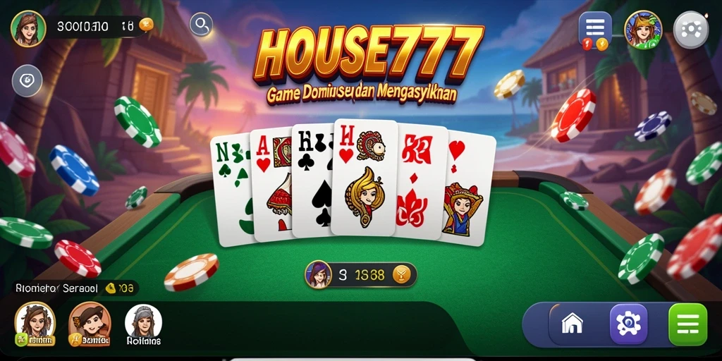 Tampilan gameplay seru Domino di HOUSE777.
