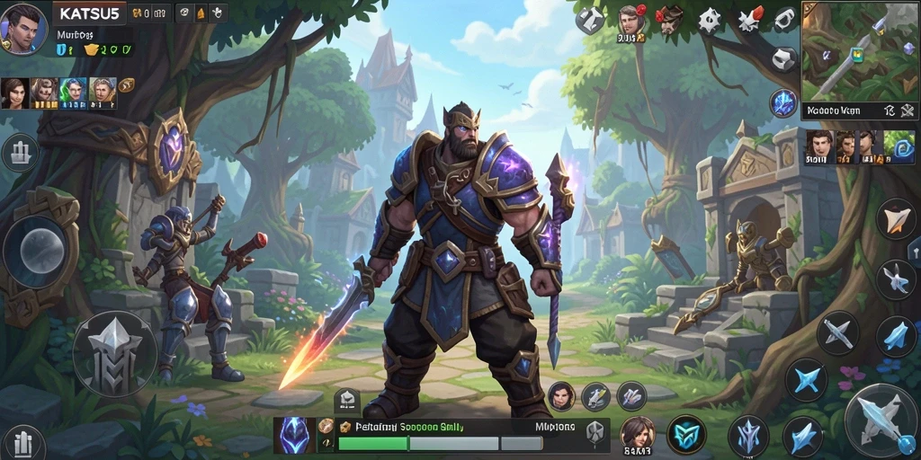 Tampilan gameplay KATSU5 yang mendebarkan dan penuh aksi.