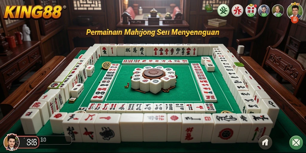 Tampilan gameplay KING88 yang menegangkan dan menyenangkan di Mahjong.
