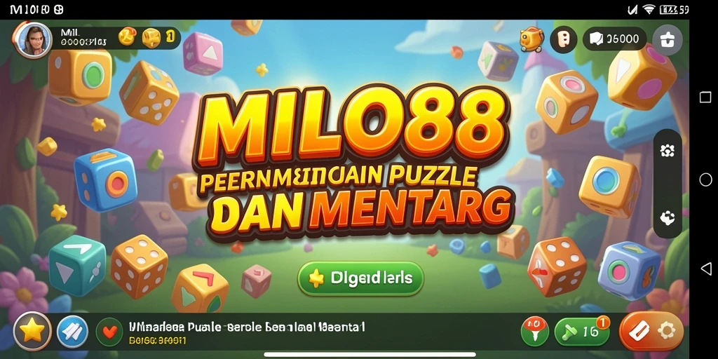 Tampilan gameplay seru dalam game Puzzle MILO88.