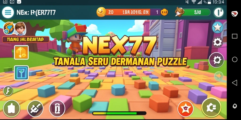 Screenshot gameplay NEX777 menampilkan tantangan puzzle seru.