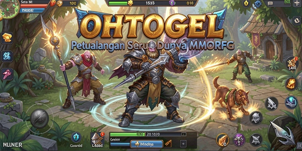 Screenshot utama OHTOGEL menampilkan aksi pertarungan seru dalam dunia MMORPG.