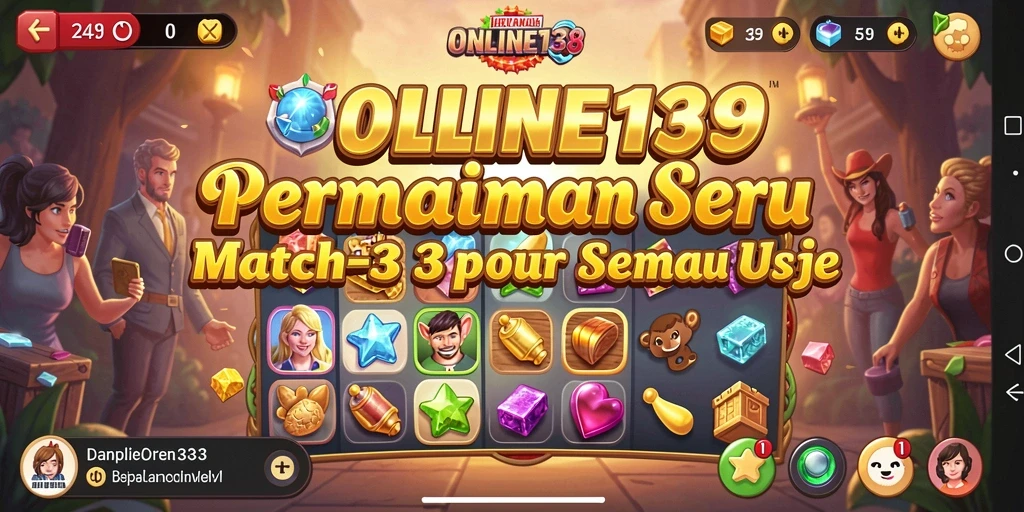 Tampilan gameplay yang menarik dalam <strong>ONLINE138</strong> dengan konsep Match-3.