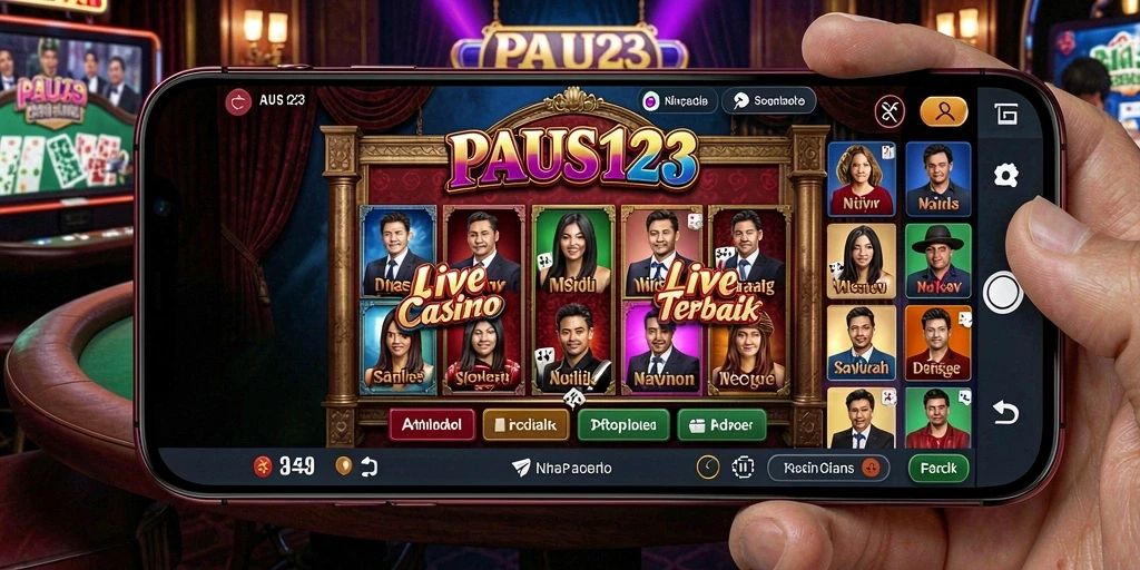 Tampilan gameplay Live Casino yang seru dan interaktif di PAUS123.