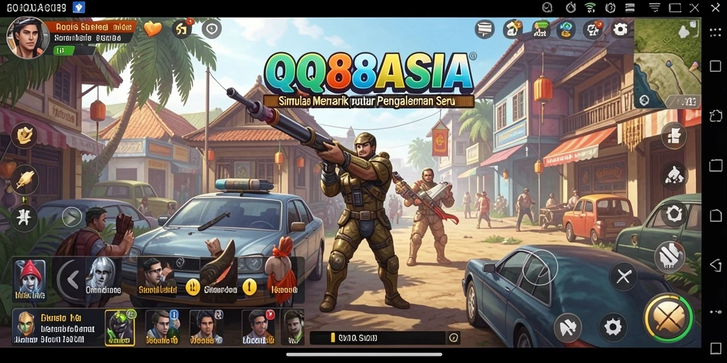 Tampilan gameplay interaktif dan visual menawan dari QQ88ASIA.