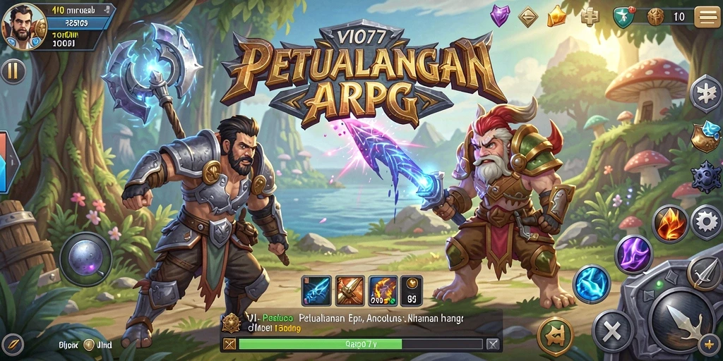 Tampilan seru gameplay VIO77 saat pertarungan terjadi.