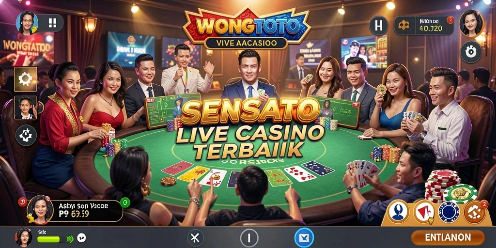 Screenshot menampilkan tampilan Live Casino yang seru dan interaktif.
